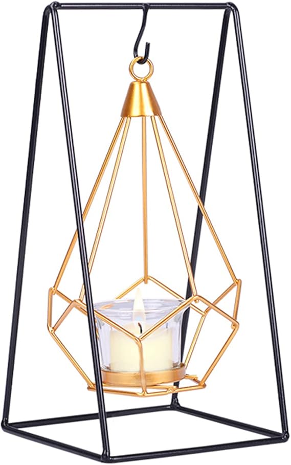 Candelabro Geométrico Metal Inox